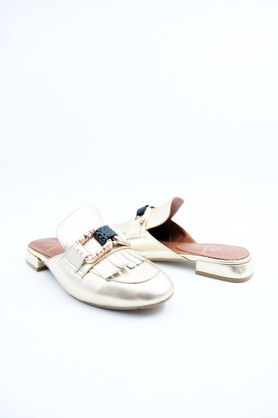 Tenau Kadın Hakiki Deri Terlik