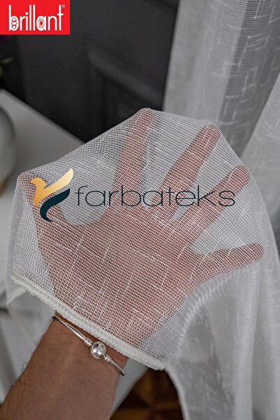 farbateks Linen Form Tulle Style Design Tulle 3 Layers Tight Pleated Tulle Curtain