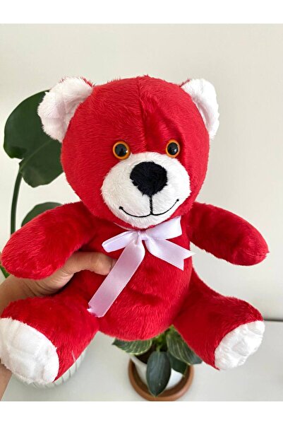 ayıcık 25 cm Kurdeleli Peluş Ayıcık – Oturan Model, Yumuşacık, Alerji Yapmaz