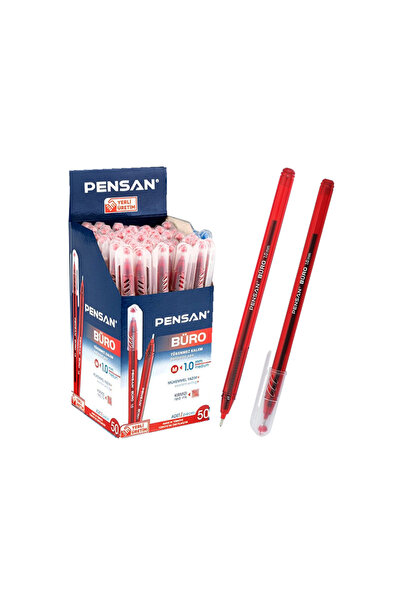 Pensan Ballpoint Pen Box of 50 Red