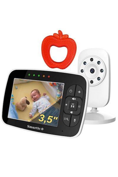 SMARTIC Baby Monitor Video for Babies Smartic SM35, LCD Display 3.5 inch, XXL, 300 m Range, Automatic Night