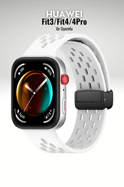 PSGT Huawei Watch Fit 4/fit 4 Pro/fit 3 Kordon Silikon Delikli Magnet Strap (...