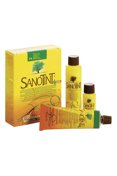 Sanotint - مجموعة صبغة الشعر الحساسة - بني فاتح 74 - 125 مل