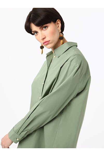 Refka Long Cut Poplin Blouse / Shirt - Cagla - Refka Exclusive