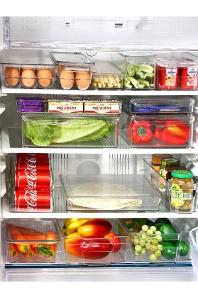 Felli Square Shape Plastic Refrigerator Egg Holder with Cover