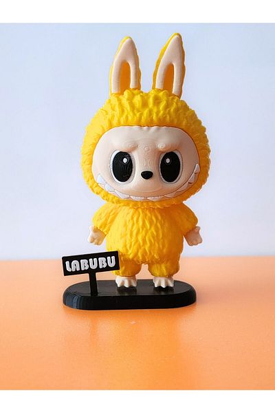 rmys Labubu Figure - with Stand-Yellow