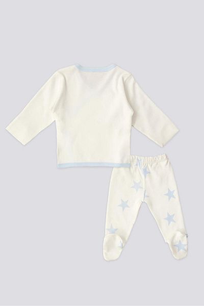 U.S. Polo Assn. U.S. Polo Assn. Cream 100% Cotton Newborn Baby Boy Starry 5 Pack Hospital Release