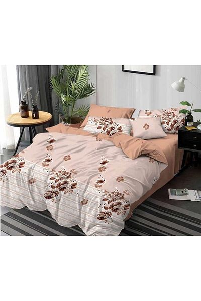 trendyhome Bed Linen, Fine Cotton, 6 Pieces, Poppies, Multicolor, HR24211