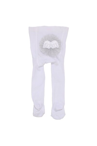 bebegen جوارب طويلة على شكل جناح الملاك الأبيض للفتيات الصغيرات