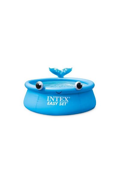 Intex Whale Design Freestanding Inflatable Kiddie Swimming Pool Blue