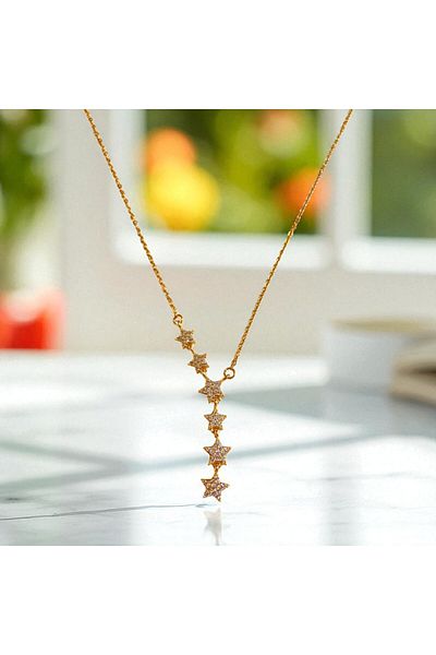 CANMODA Stellar Sparkle - Starry Gold Steel Necklace