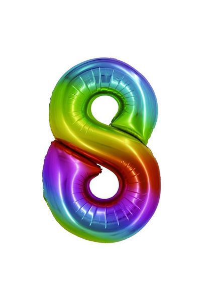 daço Foil Balloon Figure 8 Rainbow Daco, 85 cm
