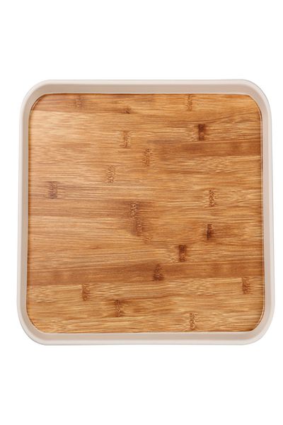 Felli Elegant Durable Rectangular Melamine and Bamboo Serving Tray
