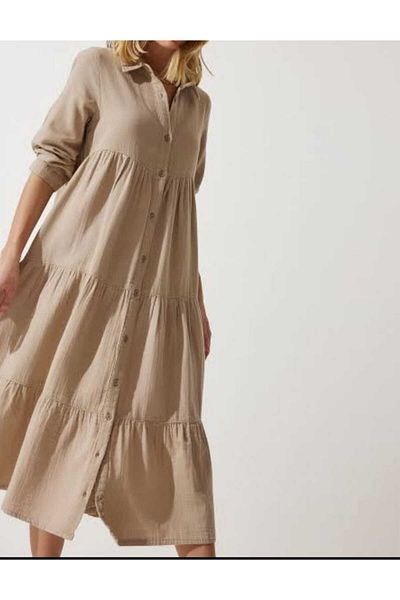 MY'KİNİ Νέας σεζόν Φόρεμα Muslin Layer
