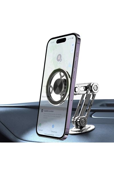 SKYDDAR INNOVATION Ventuză de montare auto și MagSafe, rotație 360°, compatibilitate universală, (S14), gri, set de autocolante