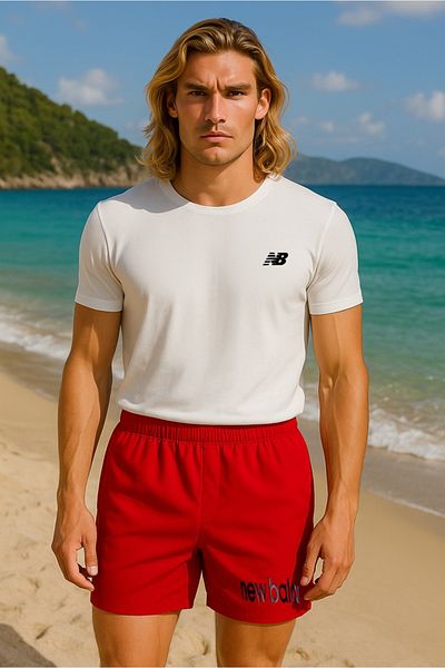New Balance Nb Lifestyle Ανδρικό Σορτς Νερού Mns1324 Κόκκινο