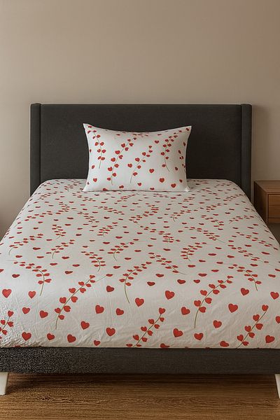 MixCotton Home Single Elastic Sheet and 1 Pillowcase