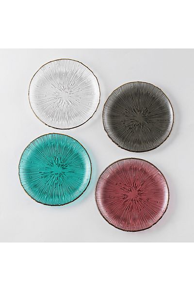 sharpdo 15 cm Four Piece Fireworks Phnom Penh Daily Glass Small Plate Set