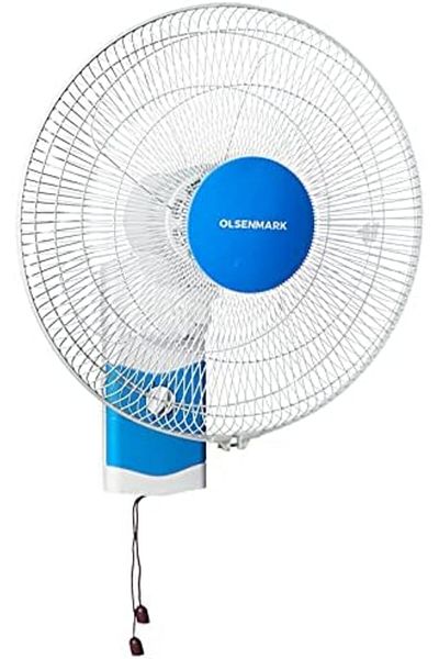 Olsenmark Wall Fan, White/Blue, 16 inch, OMF1701