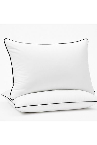 TASLEEM 2 Pieces Premium Hotel Pillow 1000g – Microfiber Filling | Soft & Breathable