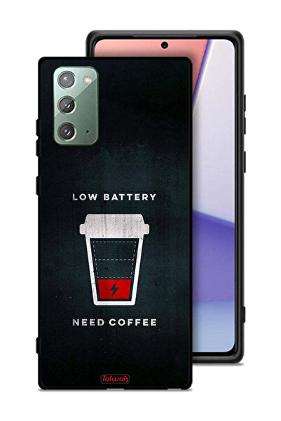 Tolwak Samsung Galaxy Note 20 Protective Case Cover Low Battery Need Coffee