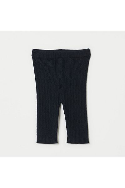 Juniors Cable Knit Textured Leggings With Elasticised Waistband
