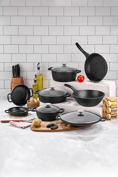 Taç Valeriya Plus 12 Piece Cooking Set