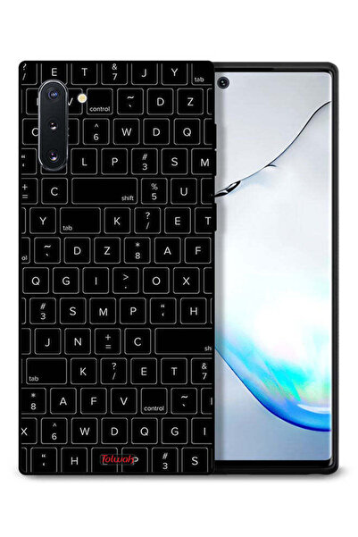 Tolwak غطاء حماية لهاتف سامسونج جالكسي نوت 10 بنمط مفاتيح لوحة المفاتيح العشو...