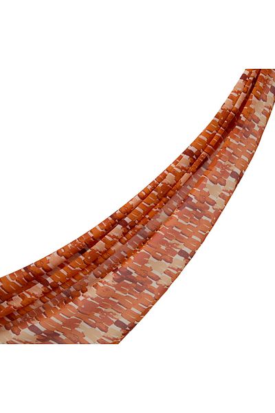 ipekevi Orange Abstract Chain Cotton Shawl
