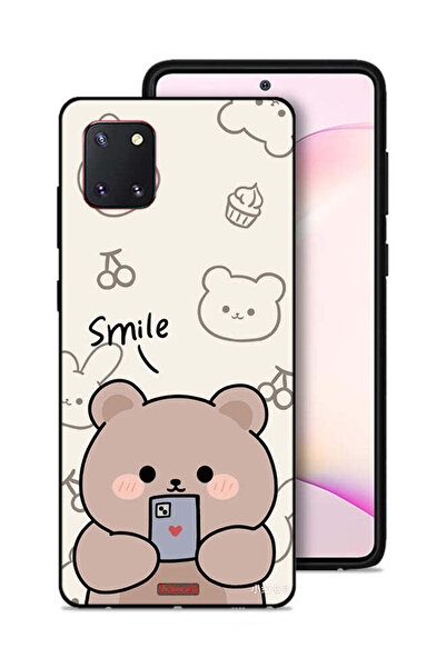 Tolwak غطاء حماية لهاتف سامسونج جالكسي نوت 10 لايت برسومات الدب المبتسم