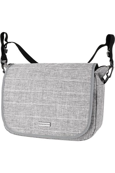 zagatto Maternity bag, grey, 45x35x14 cm, waterproof, stroller/luggage strap, multifunctional, ZG688