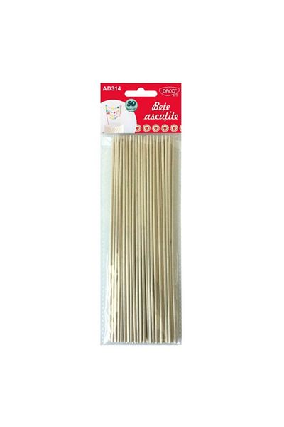 daço DACO Pointed Sticks, 50 pcs/Set, Wood