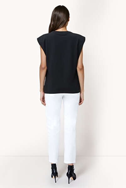 French Connection Stripes Cotton Blend Crew Neck T-Shirt