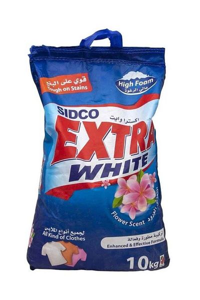 EXTRA WHITE Detergent Powder Flower High Foam, 10Kg