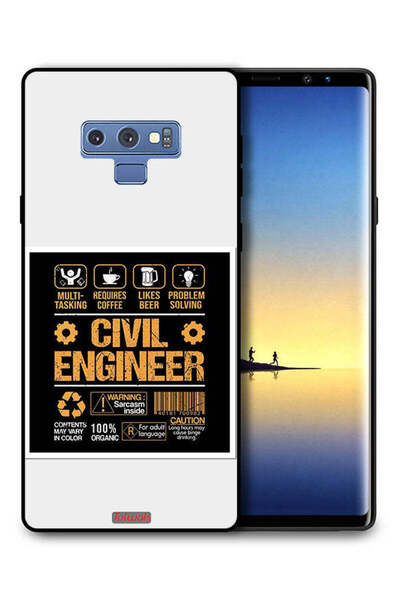 Tolwak غطاء حماية لهاتف سامسونج جالاكسي نوت 9 - ملصق مهندس مدني