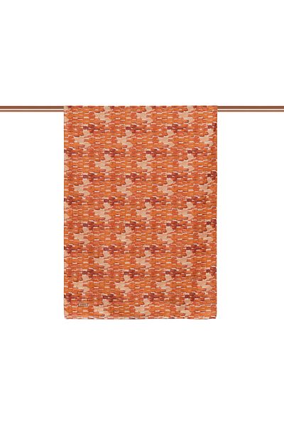 ipekevi Orange Abstract Chain Cotton Shawl