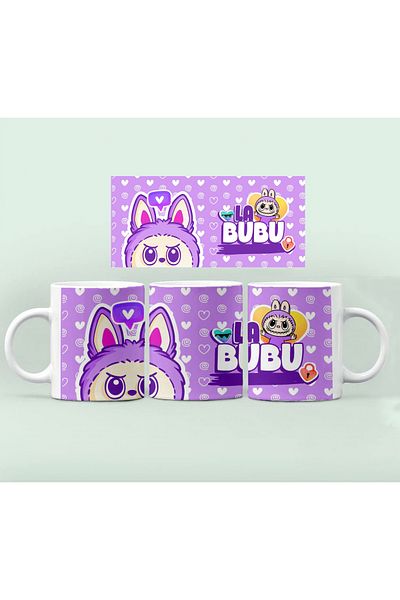 RHG Art Labubu Patterned Mug Cup Coffee Cup 300 ml