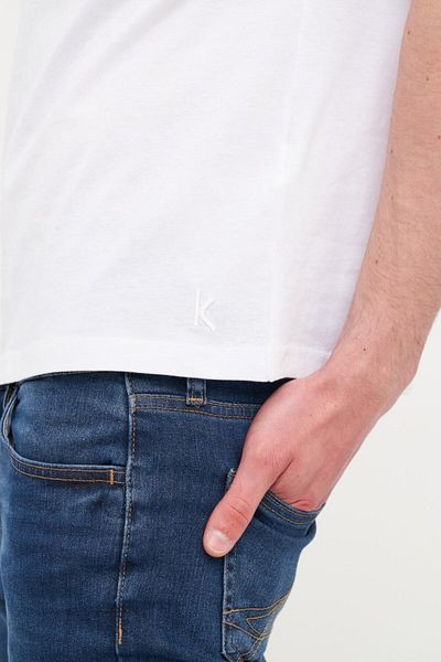 Kenvelo Tricou barbat deculoare uniforma cu logo
