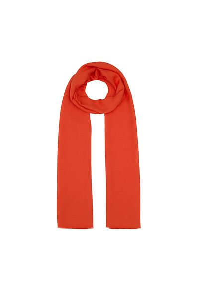 ipekevi Four Seasons Orange Patterned Monogram Shawl
