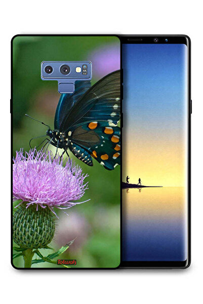 Tolwak غطاء حماية لهاتف سامسونج جالكسي نوت 9 بتصميم فراشة تجلس على زهرة