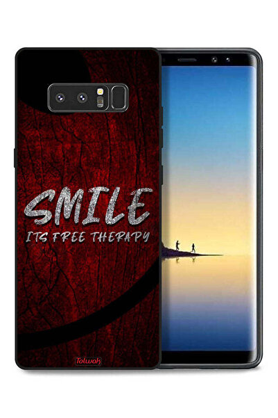 Tolwak غطاء حماية لهاتف سامسونج جالكسي نوت 8 - ابتسم، إنه علاج مجاني