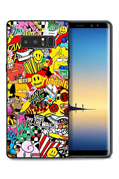 Tolwak غطاء حماية لهاتف سامسونج جالاكسي نوت 8، ملصق أبيض عاجي