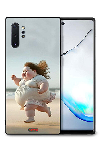 Tolwak غطاء حماية لهاتف سامسونج جالكسي نوت 10 بلس - فتاة سمينة تركض