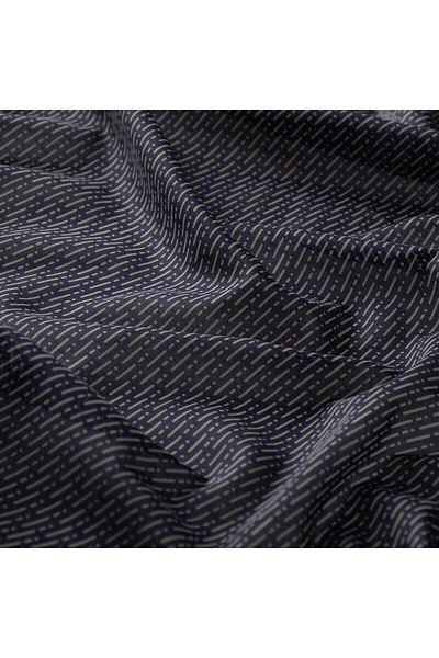 ipekevi Βαμβακερό κασκόλ Navy Blue Mink ριγέ
