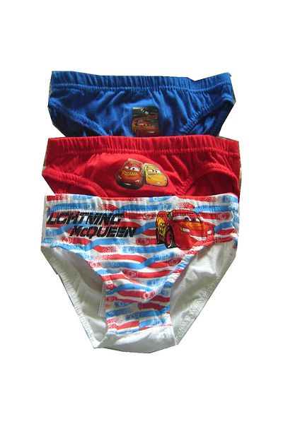 Disney Set of 3 pairs of printed underwear for boys, with Lightning Mcqueen, made of cotton, ER3078