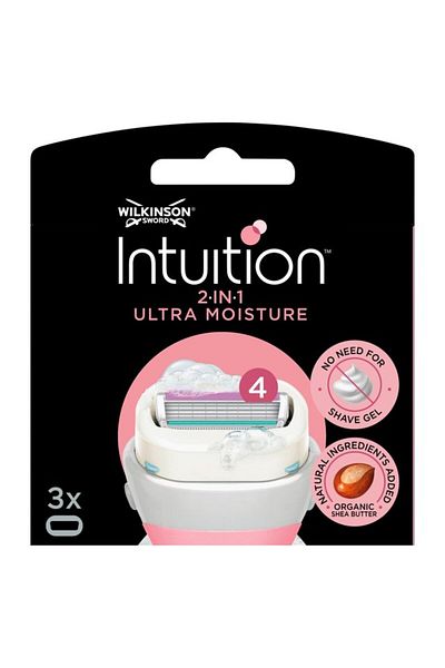Wilkinson Intuition Ultra Moisture Epilator Refills With Shea Butter, Women, 3 Pcs