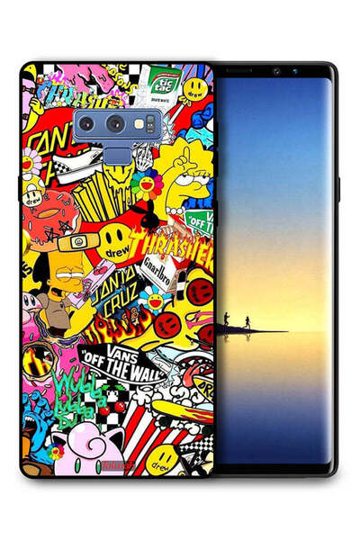 Tolwak غطاء حماية لهاتف سامسونج جالكسي نوت 9، ملصق أبيض عاجي