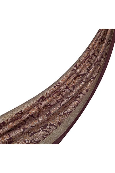 ipekevi Bitter Brown Mesopotamia Model 03 Patterned Shawl