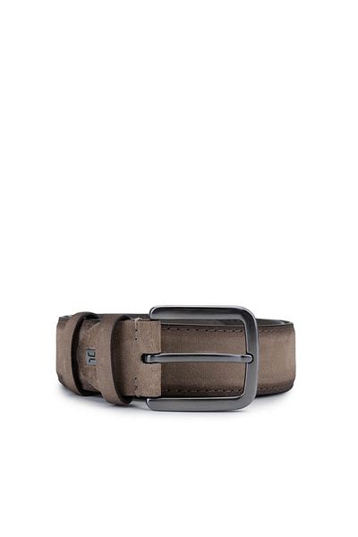Tamer Tanca Men's Genuine Leather Taupe Suede Sports Belt