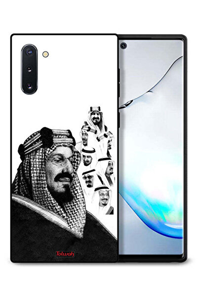Tolwak غطاء حماية لهاتف سامسونج جالكسي نوت 10، ملصق فني أبيض وأسود لملوك المم...